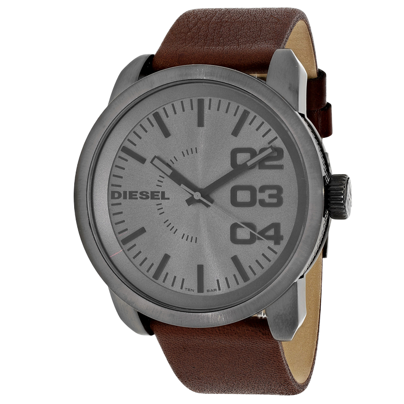 Diesel Double Down (Gunmetal/Brown, 46mm)